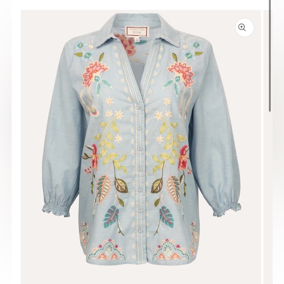 Johnny Was Tops - Johnny Was Emika Relaxed Smocked Shirt